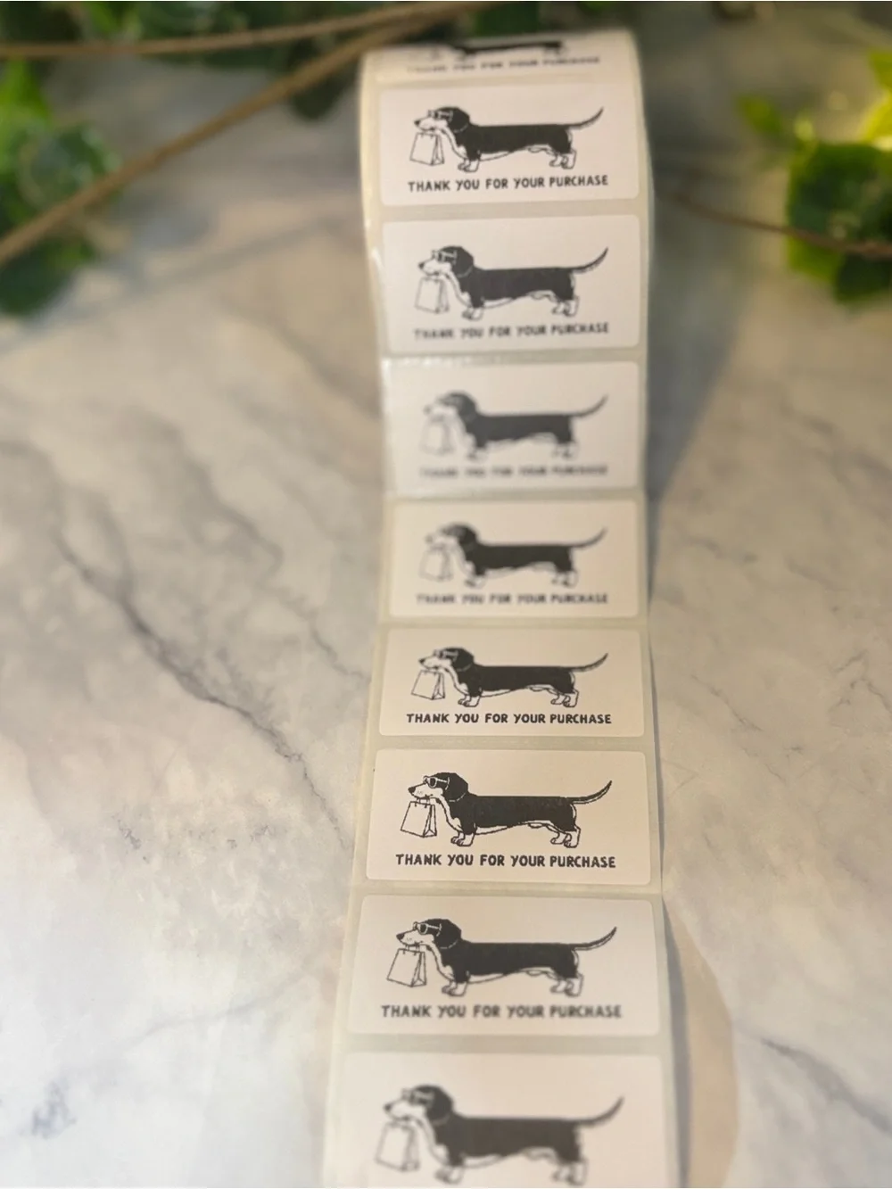 200 Dachshund Thank You for Your Purchase Stickers 2x1” Cute Dog Labels Gift